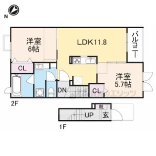ビエント【2階】の間取り