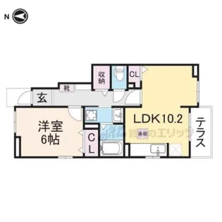 ルミエール天田【103号室】の間取り