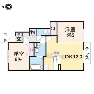 グランモア東九条?【1階】の間取り