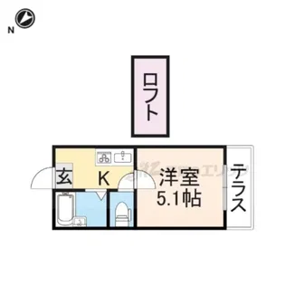 MAYUMIハイツ枚方12番館上島東町【106号室】の間取り
