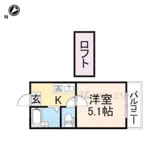 MAYUMIハイツ枚方12番館上島東町【207号室】の間取り