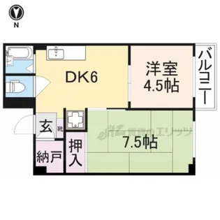 サンレイディアンスOKUDA【401号室】の間取り