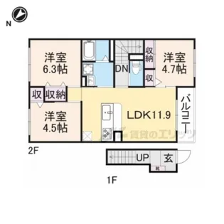 ParadisO 【202号室】の間取り