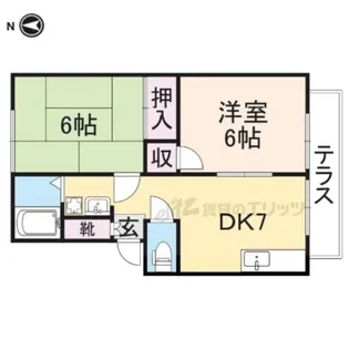 2DKの間取り画像