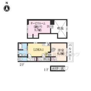 グランリミテッド【B号室】の間取り