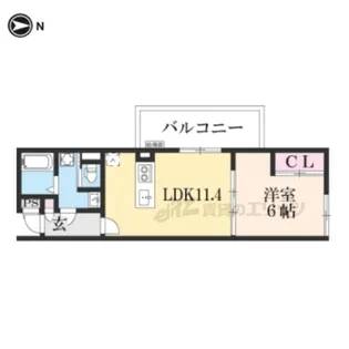 メゾン・ド・クレール西大路【4階】の間取り