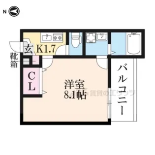 カーサウッド花園【3階】の間取り