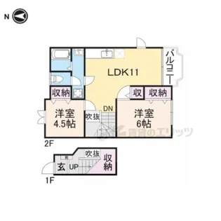 パークサイドコート1【2階】の間取り