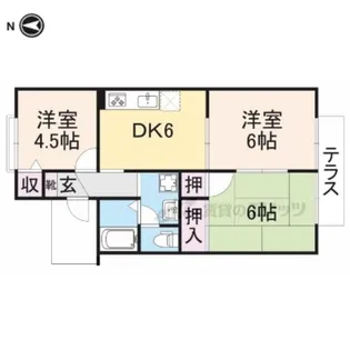 エスペランサB棟【103号室】の間取り