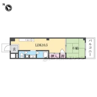 ロイヤルハイツ東生駒【2階】の間取り