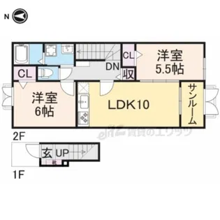 メビウス【2階】の間取り