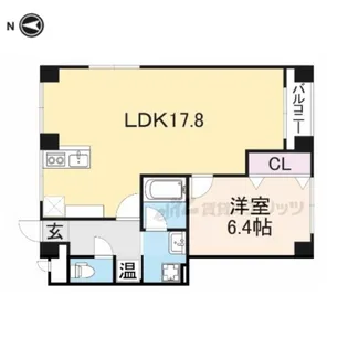 香里グリーンハイツ【4階】の間取り