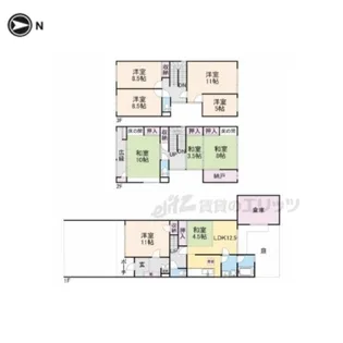京都府京都市中京区御供町【一戸建】の間取り