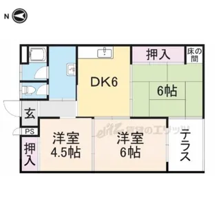 シャトー東香里【202号室】の外観