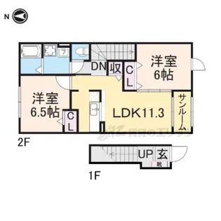 ラ スギシオンA【2階】の間取り