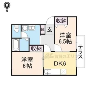 レスポワール・ヒロセC【C207号室】の間取り