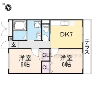 エクセルコートN・I・C【1階】の間取り