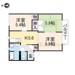 ベルコート【1階】の間取り