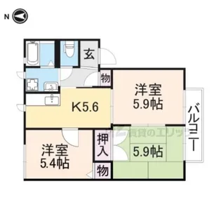 ベルコート【103号室】の間取り