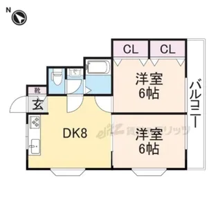 ビューコート香里【205号室】の間取り
