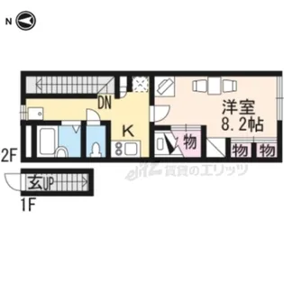 レオパレスHalf Moon【202号室】の間取り