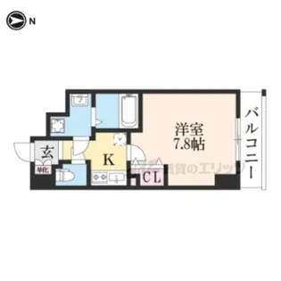 アドバンス京都デタンデュ【7階】の間取り