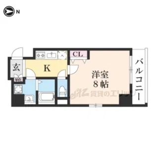 アドバンス京都デタンデュ【4階】の間取り