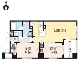 イーグルコート四条烏丸WEST【1005号室】の間取り