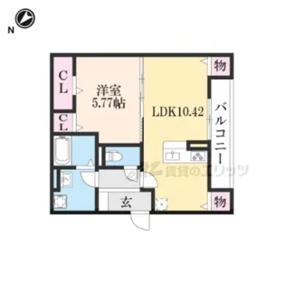 ヴェルクレール【308号室】の間取り