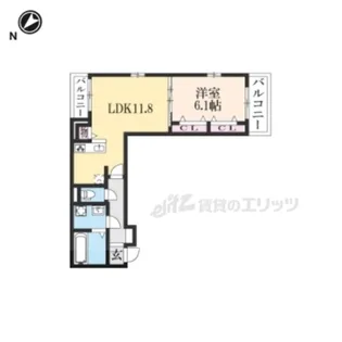 グリーン琥珀甲南?【2階】の間取り