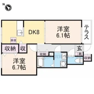 メゾン・サンリット【1階】の間取り