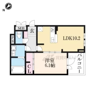 バンブー ハン【2階】の間取り