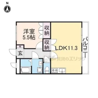 リバティヒルズ朝霧【2階】の間取り