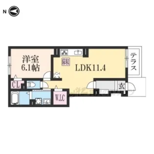 エルフォルク K&K【102号室】の間取り