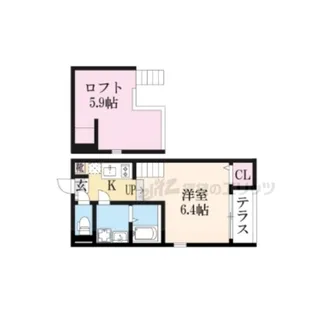 ハーモニーテラス醍醐新開Ⅱ【1階】の間取り