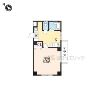 エクセレント中村2号棟【305号室】の間取り