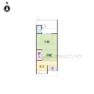 京都府京都市右京区梅津上田町【テラスハウス】の間取り