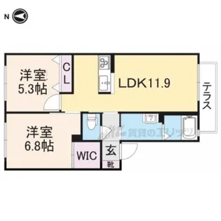 グリーンメゾン菰川A棟【1階】の間取り