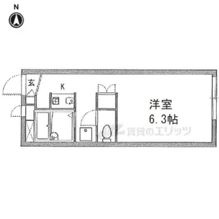 レオパレス秋桜【203号室】の間取り