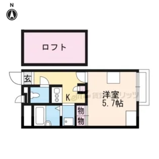 レオパレススナッグ ビラ【208号室】の間取り