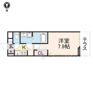 ミニョンフルール【1階】の間取り