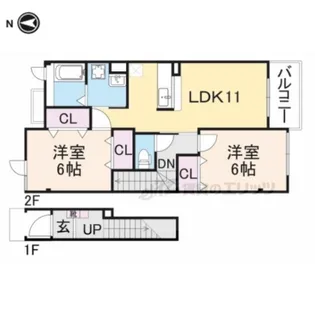 ル.シエル ドゥ【2階】の間取り