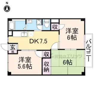 フローレンスハイツ【2階】の間取り