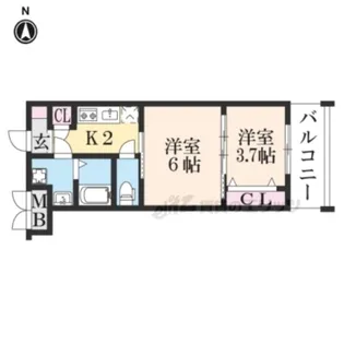 CREST TAPP 京都二条【5階】の間取り