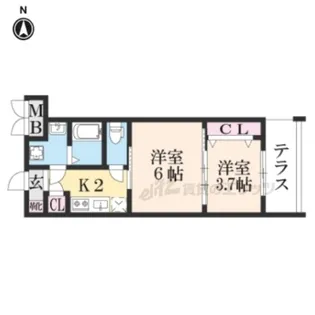 CREST TAPP京都二条【5階】の間取り