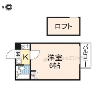 シティパレス学園前Pー7【3階】の間取り