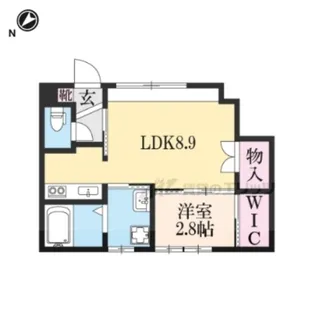 Squirrel Apartment A【102号室】の間取り