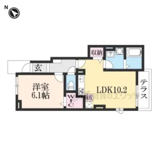 グランルージュ【105号室】の間取り