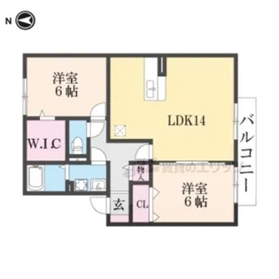 ディーグラフォート【2階】の間取り