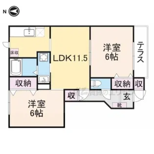 トウッティ・ベネ【1階】の間取り